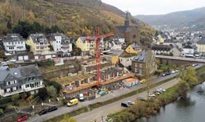 Uferpark Cochem 1. OG wird gemauert 